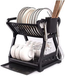 Dish Drainer Double Layer Bench Kitchen Dishes Holder Cage Chopsticks Drainer Practical Storage Organizer