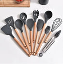 Kit de Colher de Silicone para Cozinha, BPA Antiferrugem