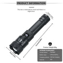 High Strong Power Led Flashlights 2000LM Tactical Torch with Display Light USB Charging Camping Fishing Emergency Zoom Lantern