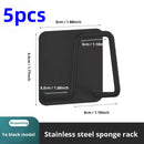 1/5/10/20pcs Stainless Steel Sink Sponge Rack For Sponge Steel Wire Ball Draining Paste Inner Wall Of The Sink Kitchen Supplies