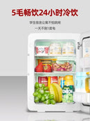 Mini refrigerator - Small. Student dormitory. Beauty makeup. One person refrigeration. Car home dual use. Breast milk dedicated.