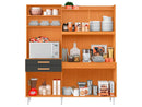 Selena Compact Kitchen Aramobile with Niche Counter for Microwave 6 Doors 2 Drawers