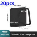 1/5/10/20pcs Stainless Steel Sink Sponge Rack For Sponge Steel Wire Ball Draining Paste Inner Wall Of The Sink Kitchen Supplies