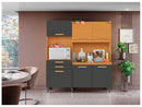 Selena Compact Kitchen Aramobile with Niche Counter for Microwave 6 Doors 2 Drawers