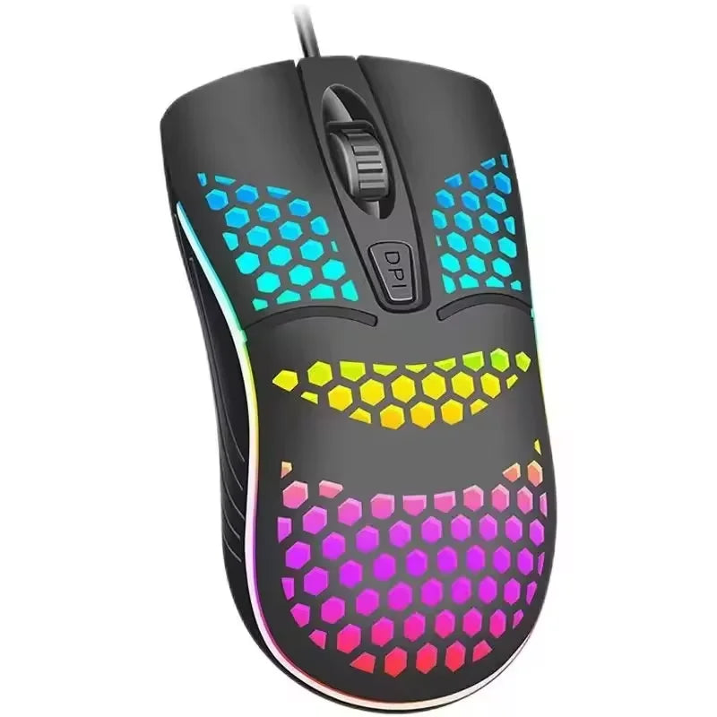 Mouse USB RGB para design de computador e notebook Moderno