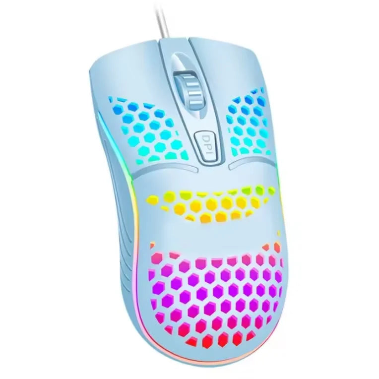 Mouse USB RGB para design de computador e notebook Moderno