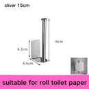 Stainless Steel Paper Towel Holder Self Adhesive Toilet Roll Paper Holder No Punching Kitchen Bathroom Lengthen Storage Rack