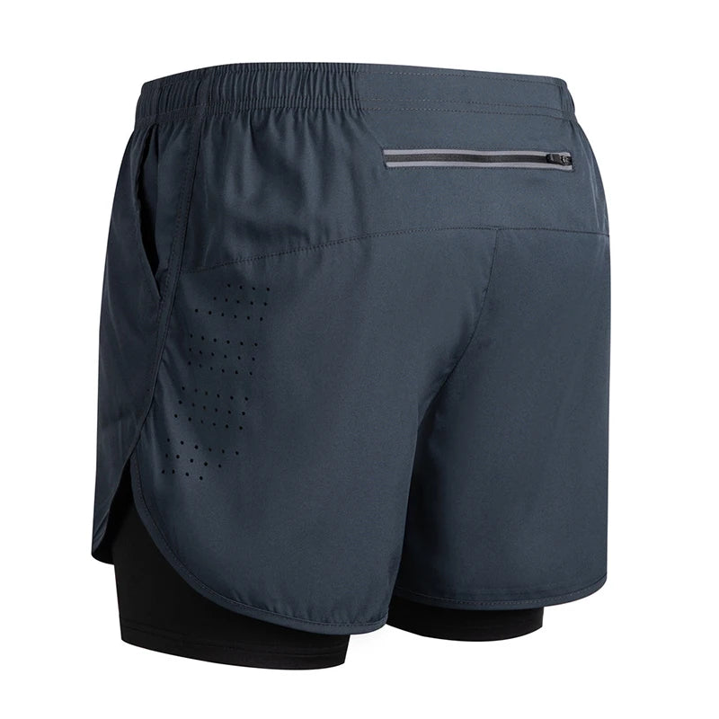 Men's Running Shorts 2025 New Release Gym Fitness 2-in-1 Exercise Summer Quick Dry Trendy Personalized Running Shorts