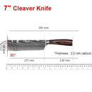 Laser Damascus Kitchen Knife Cleaver Meat Fruit Bread Knife Barbecue Boning Knife Cut Chicken Convenient Scissors Kitchen Knives