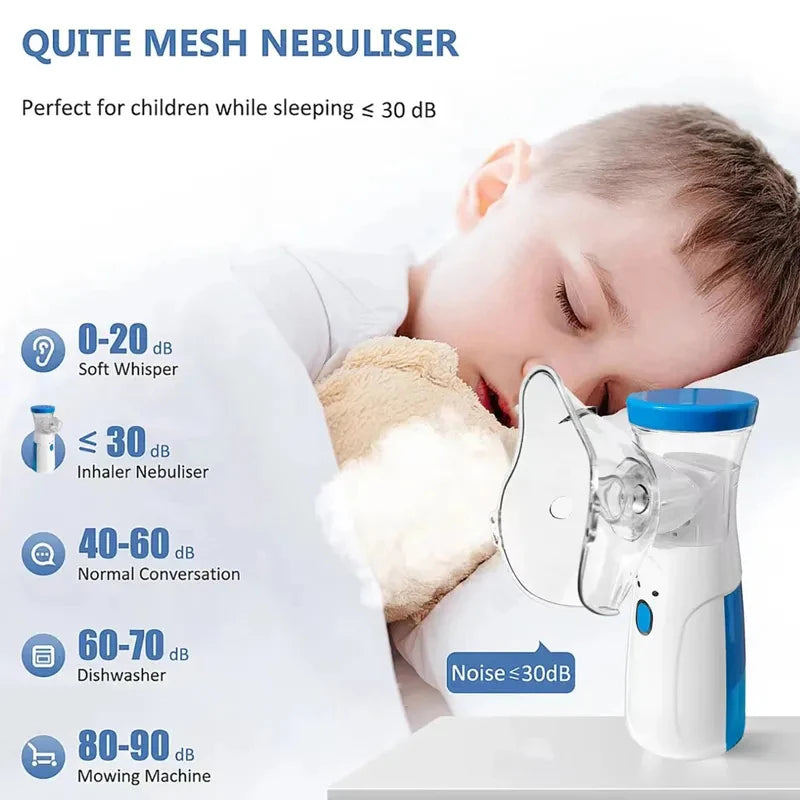 Hot Portable Inhale Nebulizer Mini Handheld Mesh Atomizer Silent Inalador Usb Autoclean Nebulizador Adult Automizer DropShipping