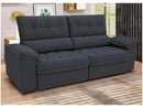 4 Places Reclining Retractable Sofa Suede Hannover