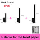 Stainless Steel Paper Towel Holder Self Adhesive Toilet Roll Paper Holder No Punching Kitchen Bathroom Lengthen Storage Rack