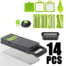 Vegetable Cutter Multifunctional Kitchen Tool, 5-in-1 Food Chopper for Tomato Carrot Cheese Onion, Handheld Slicer Dicer Grater