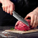 Laser Damascus Kitchen Knife Cleaver Meat Fruit Bread Knife Barbecue Boning Knife Cut Chicken Convenient Scissors Kitchen Knives
