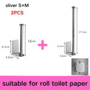 Stainless Steel Paper Towel Holder Self Adhesive Toilet Roll Paper Holder No Punching Kitchen Bathroom Lengthen Storage Rack