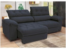 4 Places Reclining Retractable Sofa Suede Hannover