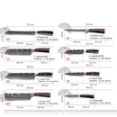 Laser Damascus Kitchen Knife Cleaver Meat Fruit Bread Knife Barbecue Boning Knife Cut Chicken Convenient Scissors Kitchen Knives