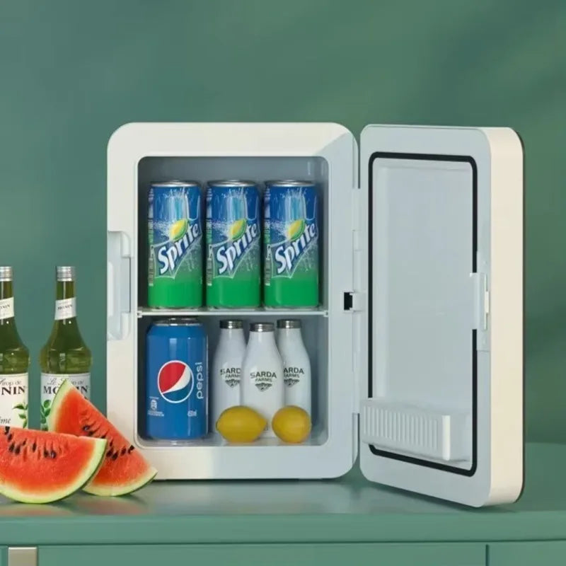 Mini refrigerator - Small. Student dormitory. Beauty makeup. One person refrigeration. Car home dual use. Breast milk dedicated.